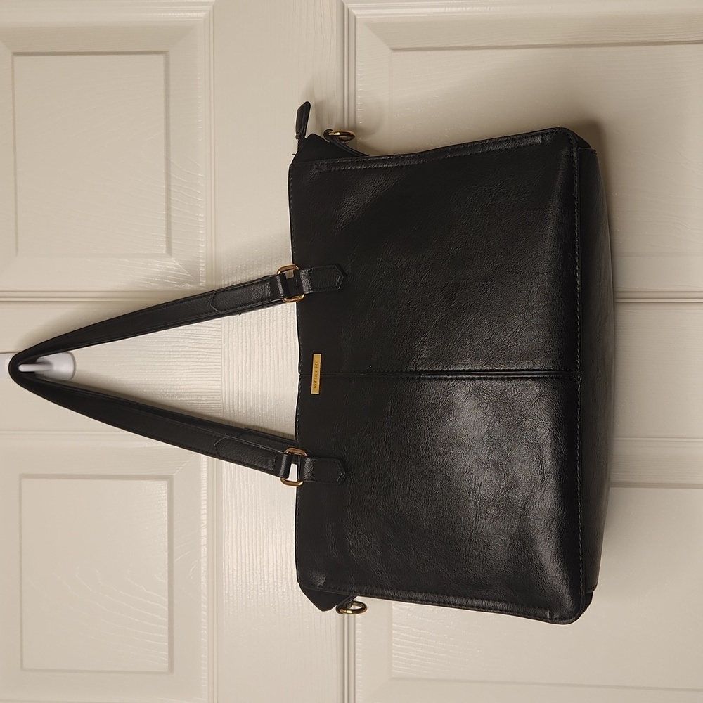 Rachel Zoe Women's Black Helsie Classic Vegan Satchel - Picture 9 of 13